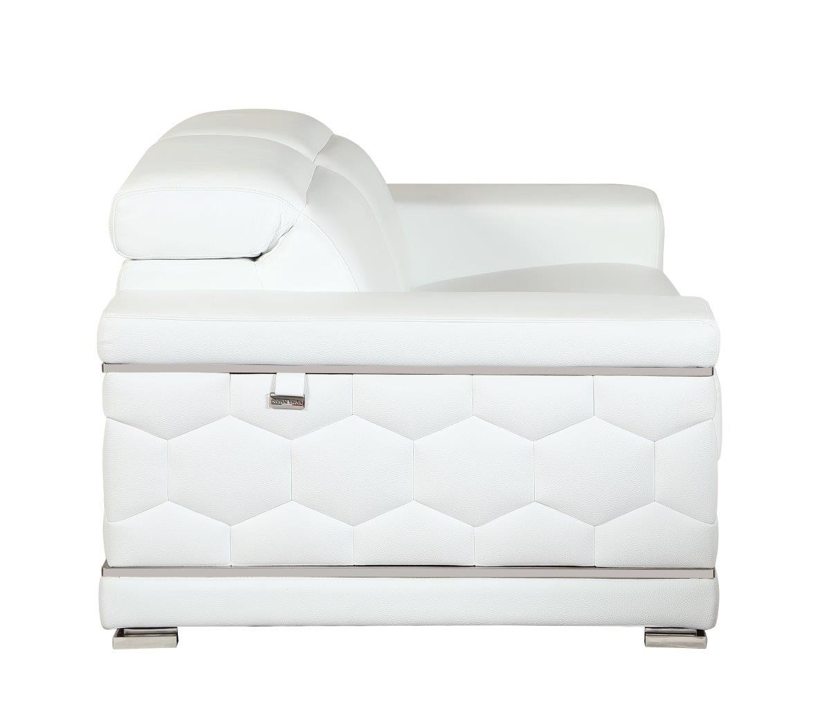 GUF 692 Sofa Set - White, Genuine Italian Leather