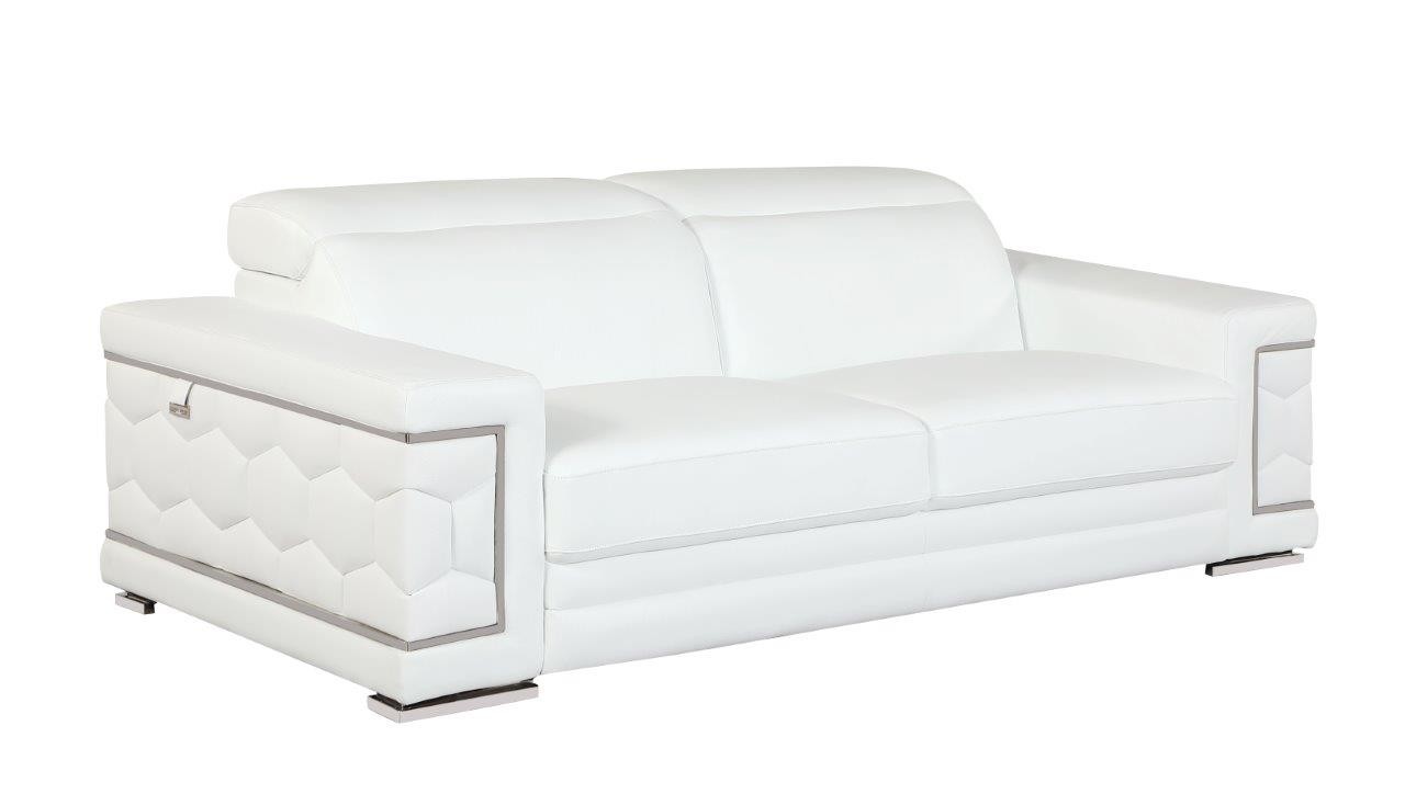 GUF 692 Sofa Set - White, Genuine Italian Leather