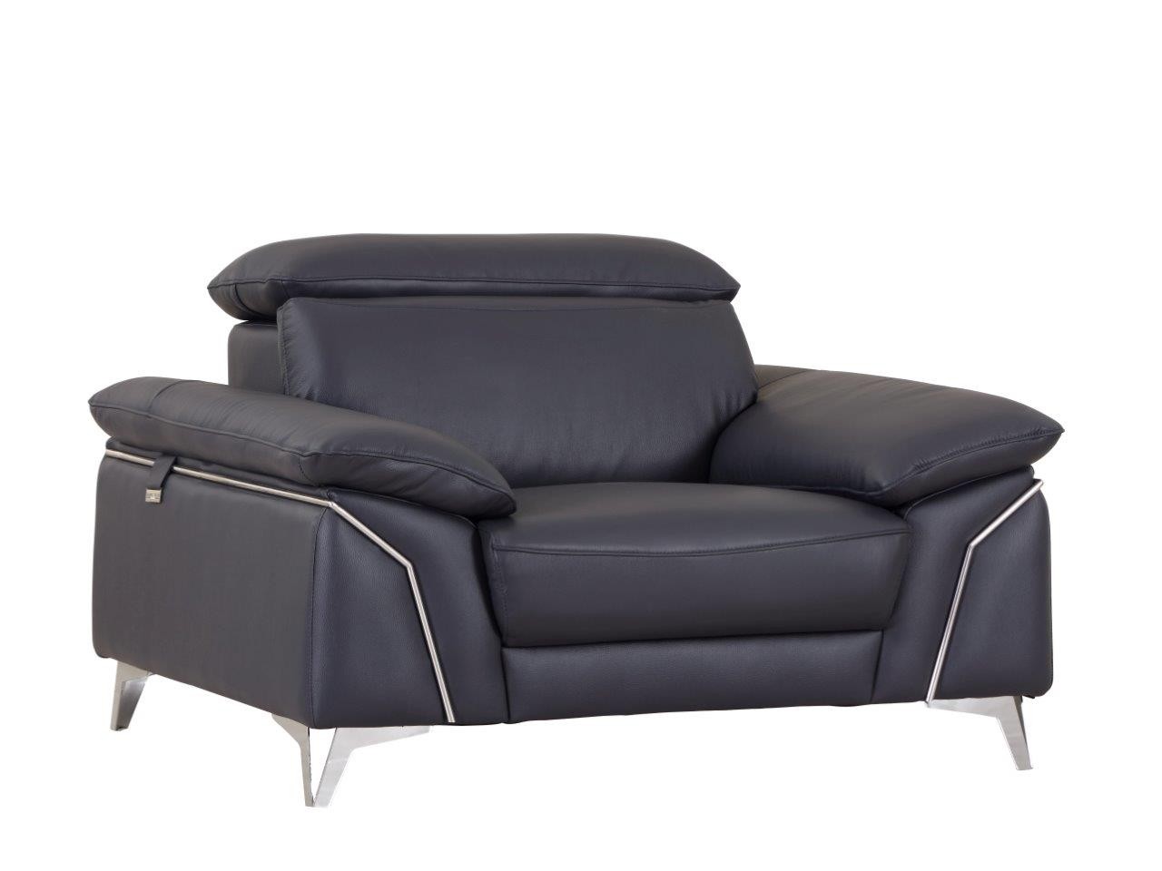 GUF 727 Sofa Set - Navy, Genuine Italian Leather