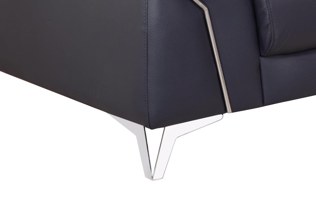 GUF 727 Sofa with Loveseat - Navy, Genuine Italian Leather