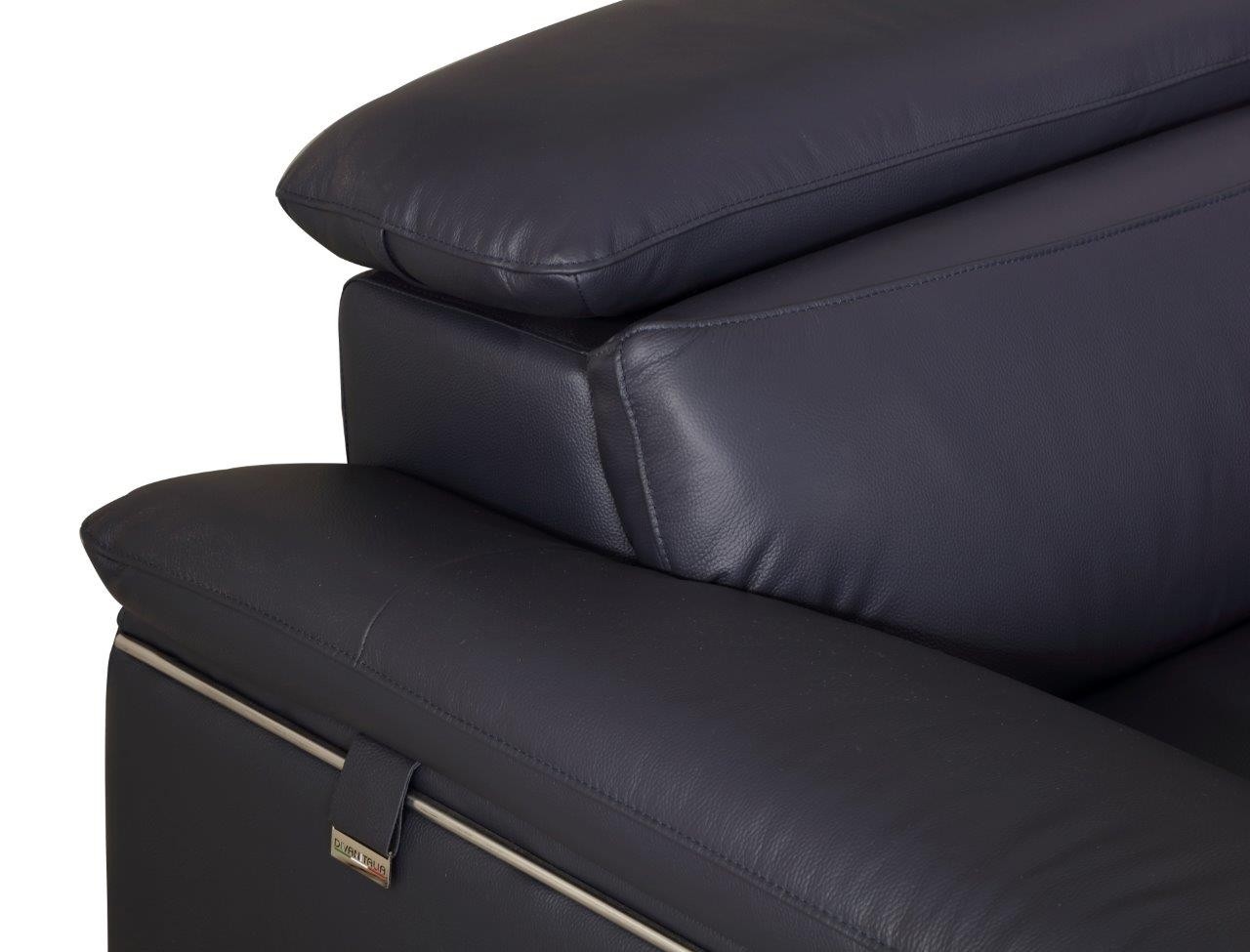 GUF 727 Sofa with Loveseat - Navy, Genuine Italian Leather