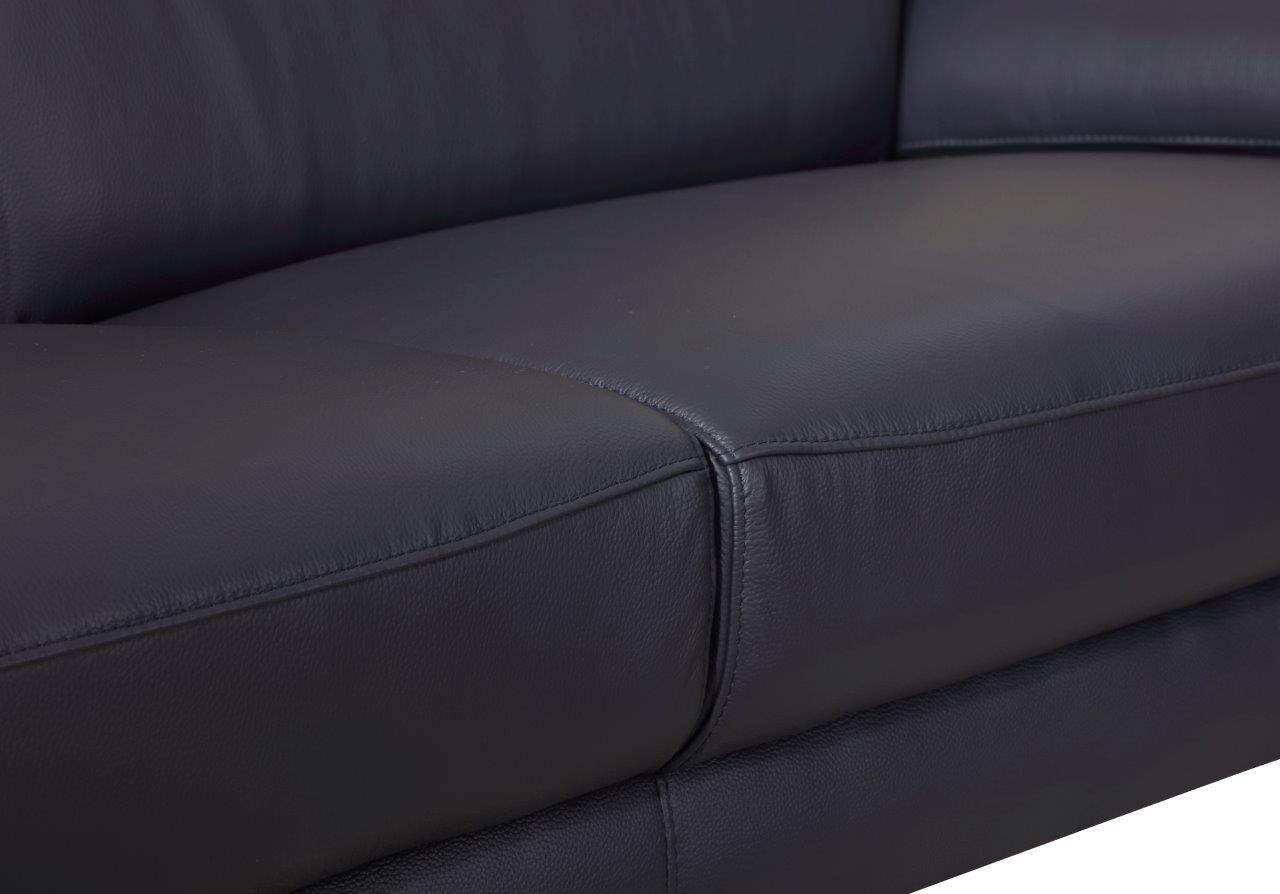 GUF 727 Sofa with Loveseat - Navy, Genuine Italian Leather