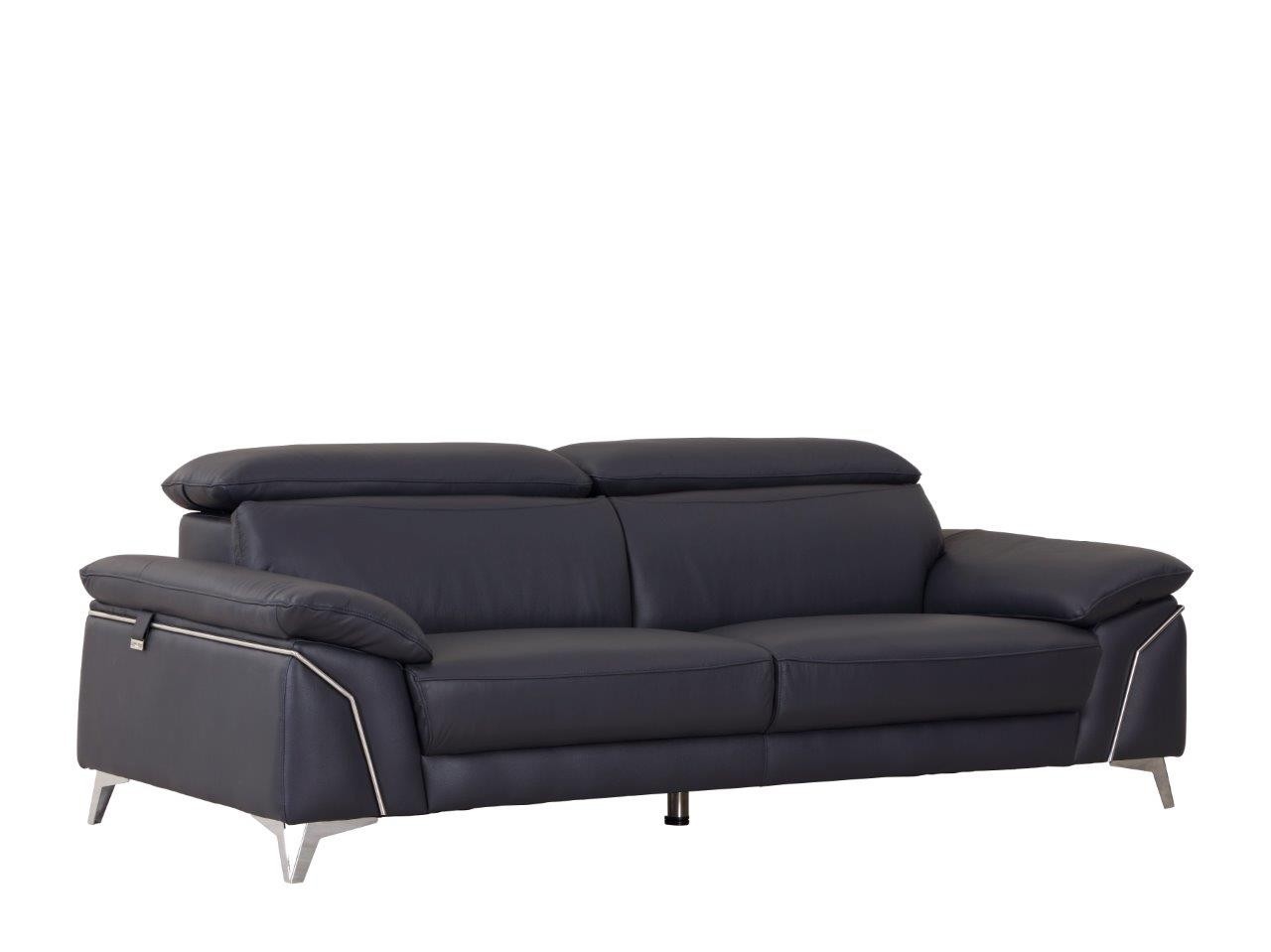 GUF 727 Sofa with Loveseat - Navy, Genuine Italian Leather