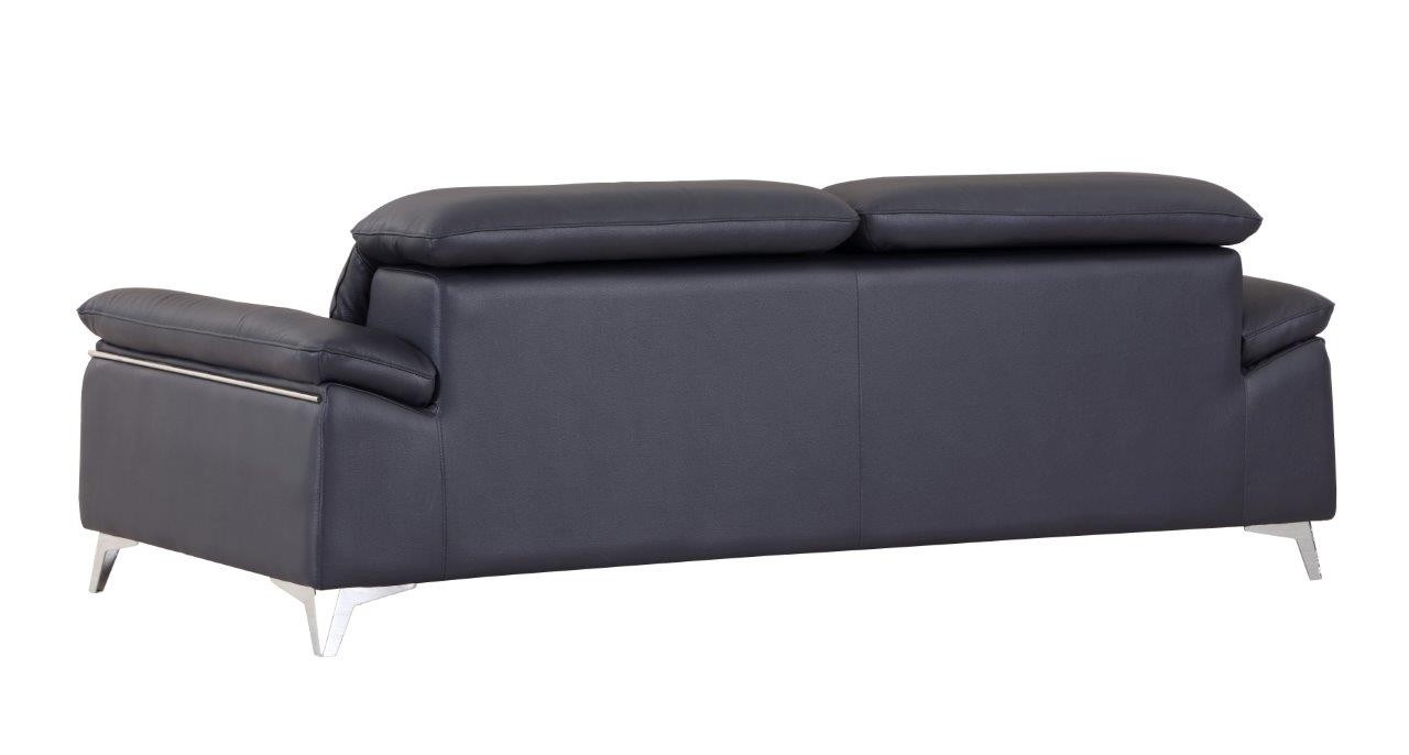 GUF 727 Sofa with Loveseat - Navy, Genuine Italian Leather