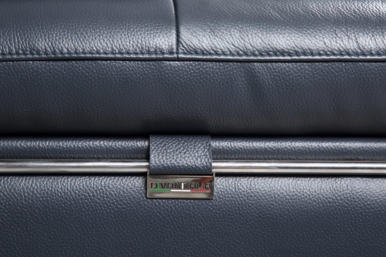 GUF 727 Sectional - Blue, Genuine Italian Leather