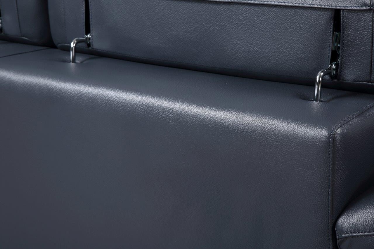 GUF 727 Sectional - Blue, Genuine Italian Leather