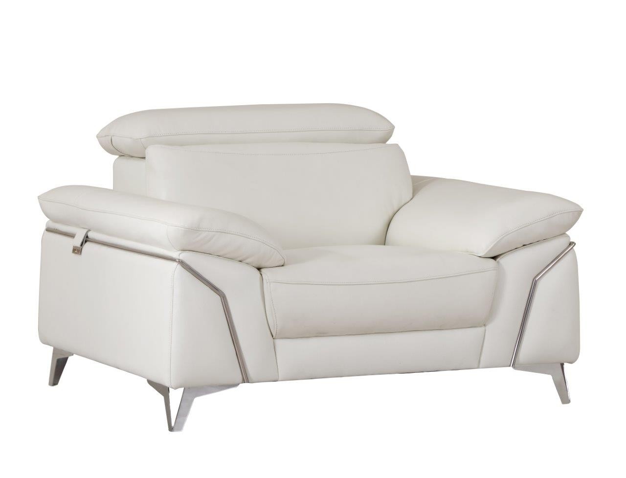 GUF 727 Sofa Set - White, Genuine Italian Leather