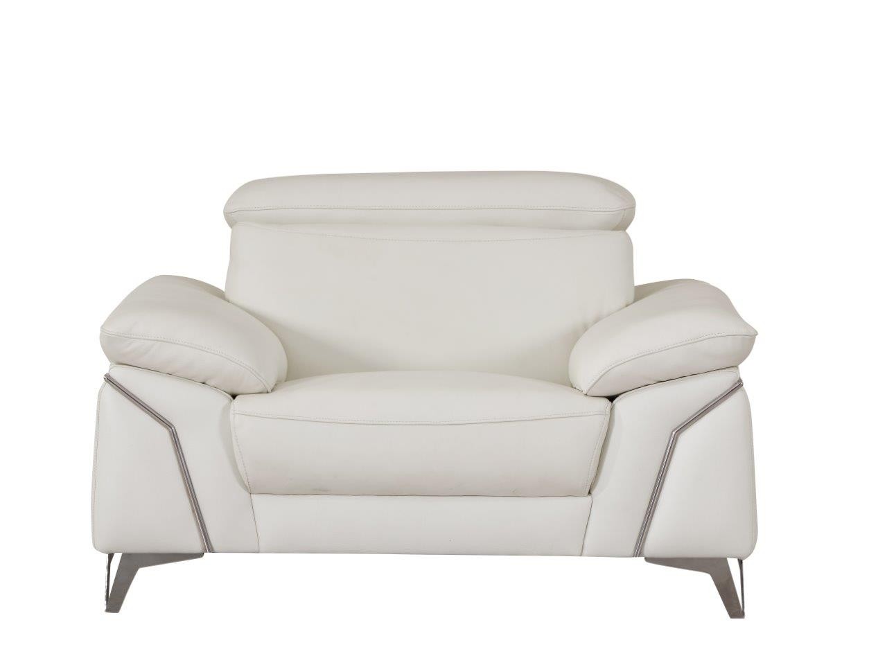 GUF 727 Sofa Set - White, Genuine Italian Leather