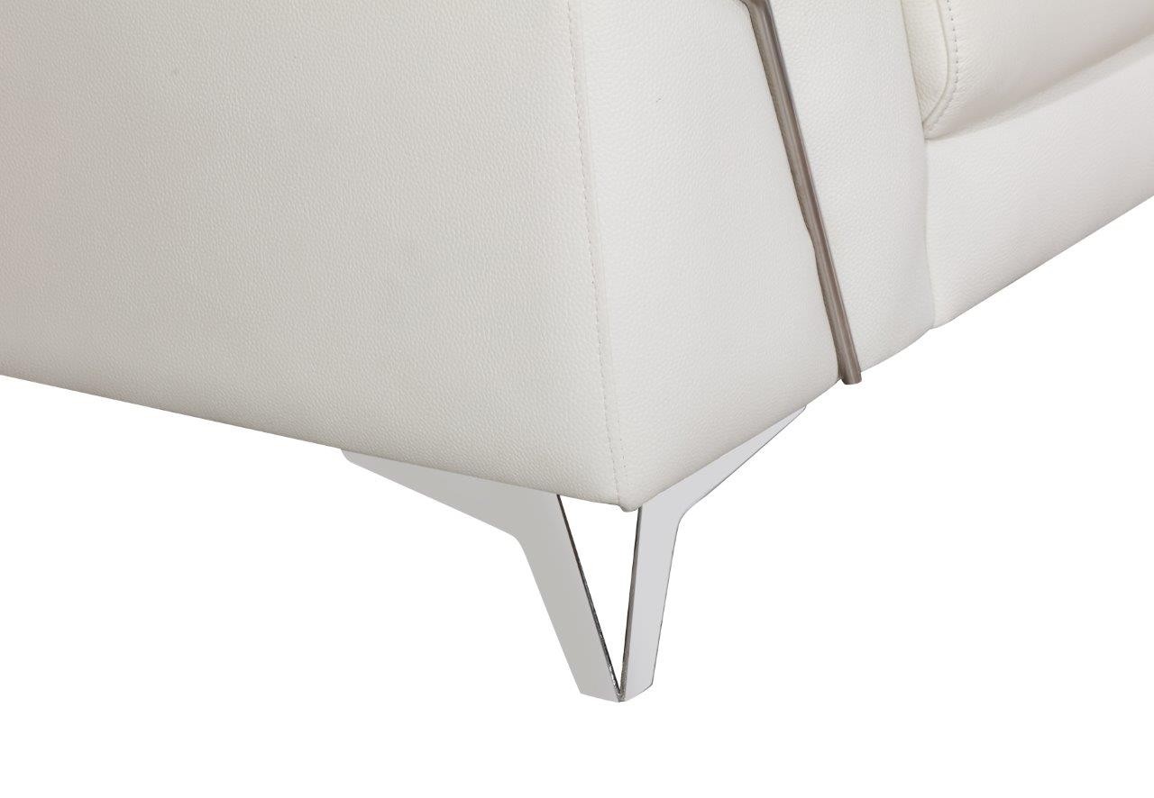 GUF 727 Sofa with Loveseat - White, Genuine Italian Leather