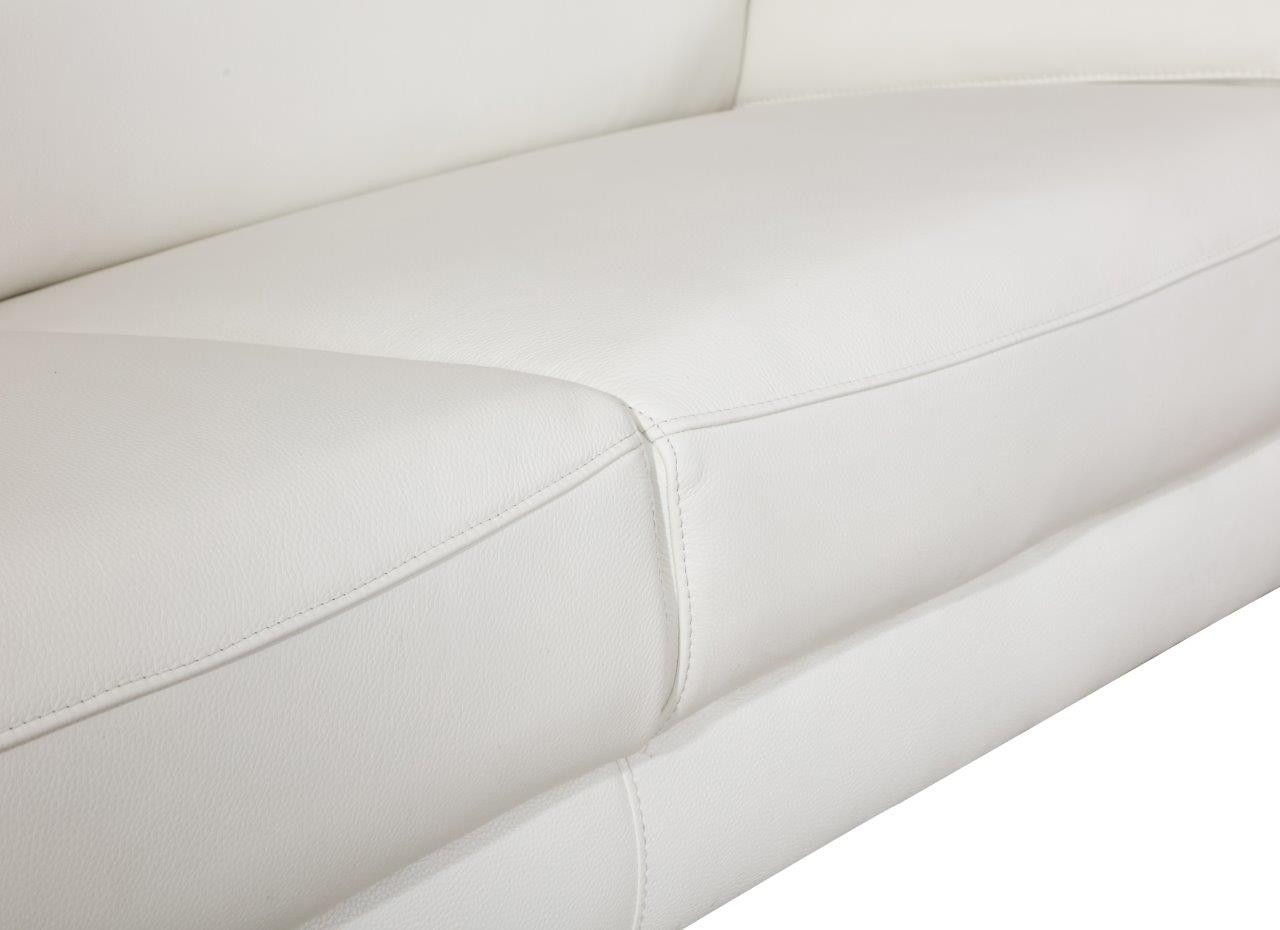 GUF 727 Sofa with Loveseat - White, Genuine Italian Leather