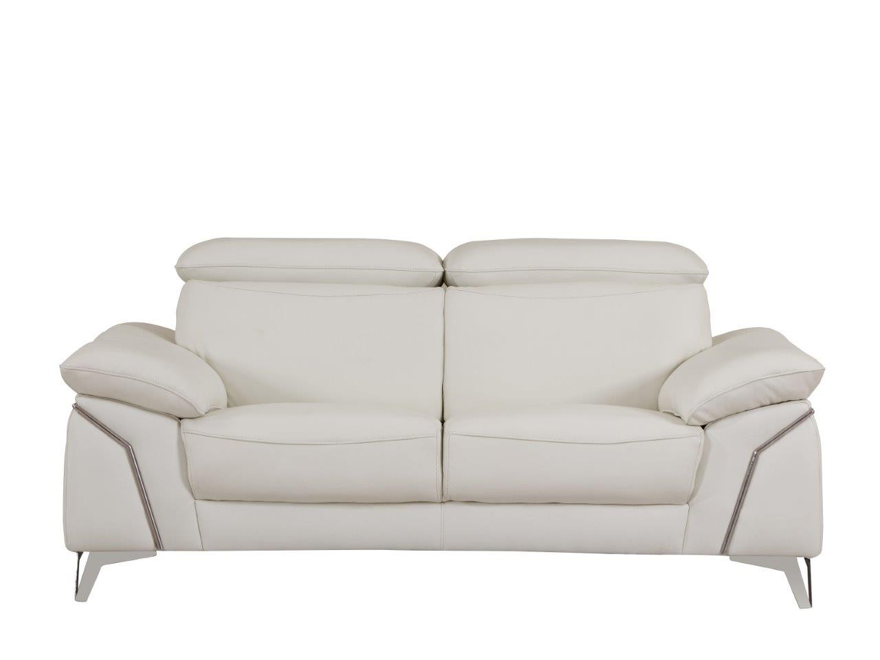 GUF 727 Sofa with Loveseat - White, Genuine Italian Leather
