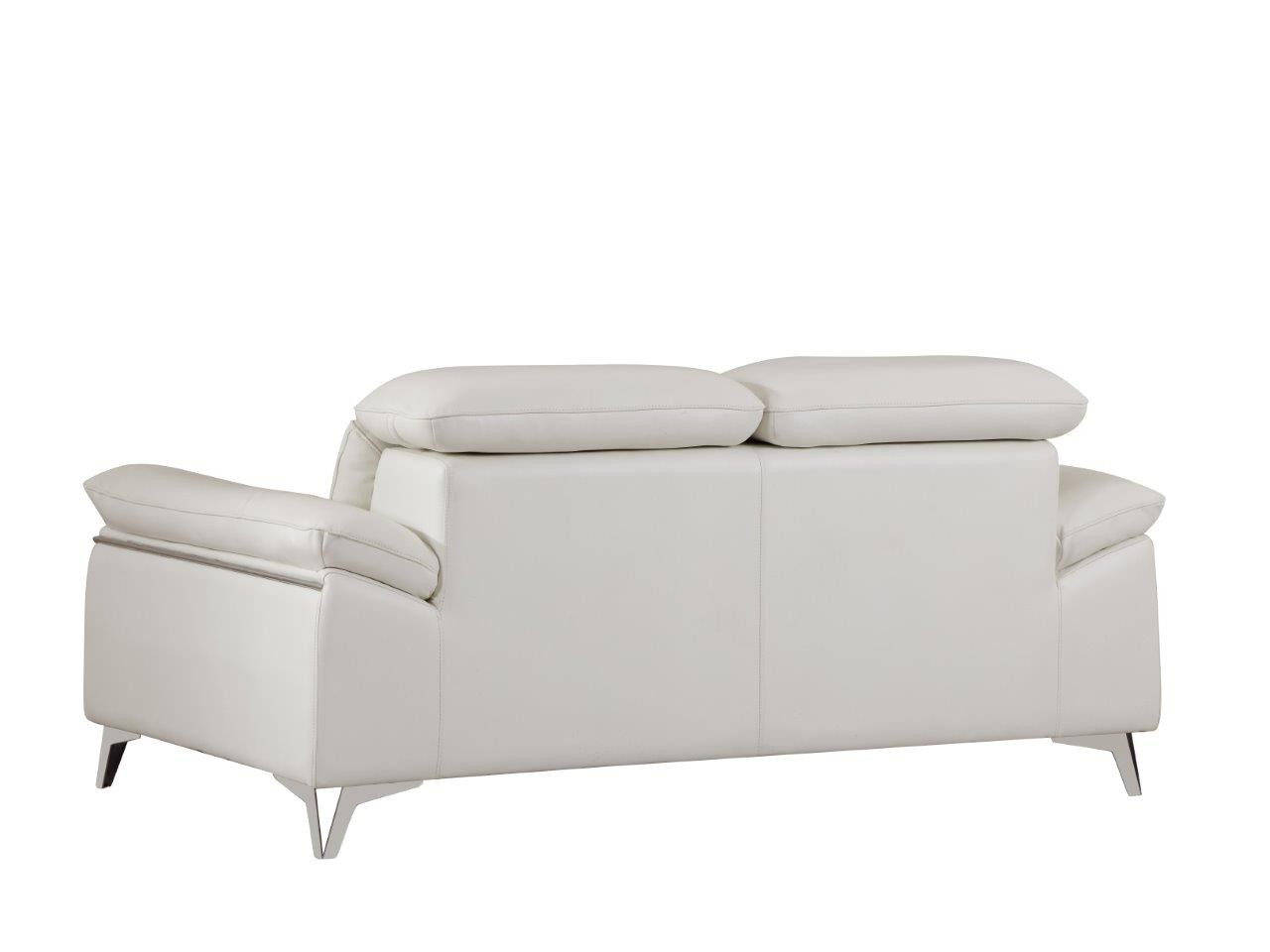 GUF 727 Sofa with Loveseat - White, Genuine Italian Leather