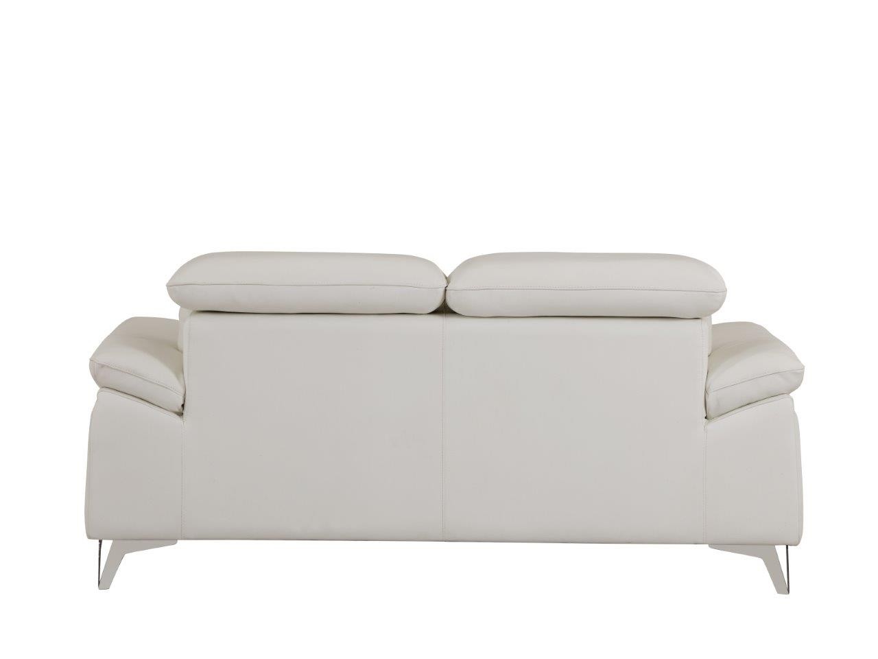 GUF 727 Sofa with Loveseat - White, Genuine Italian Leather