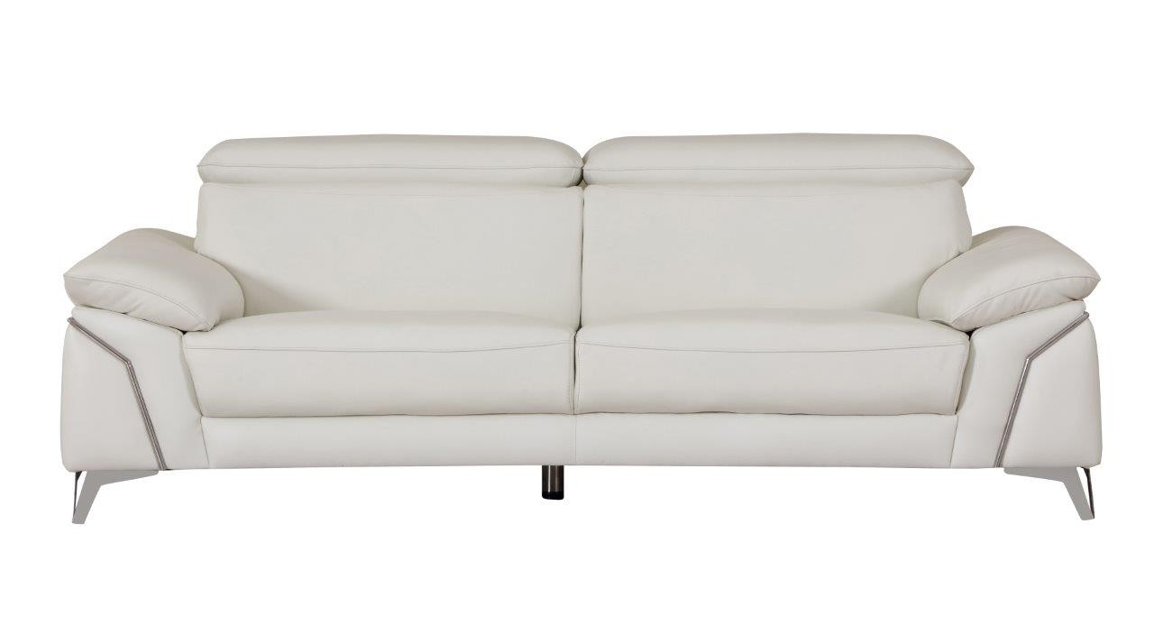 GUF 727 Sofa with Loveseat - White, Genuine Italian Leather