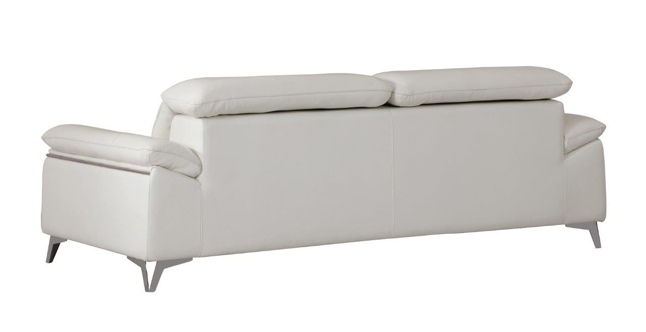 GUF 727 Sofa with Loveseat - White, Genuine Italian Leather