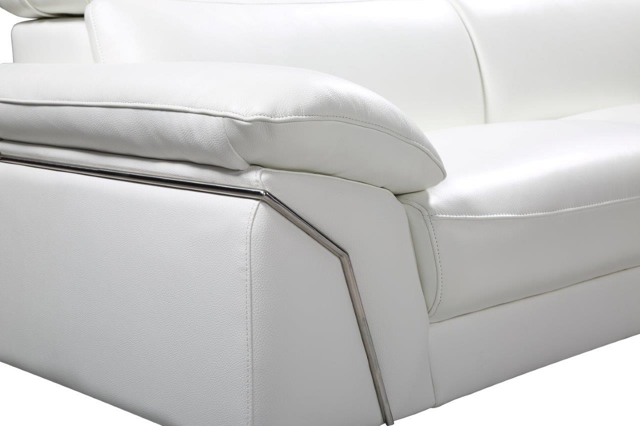 GUF 727 Sectional - White, Genuine Italian Leather