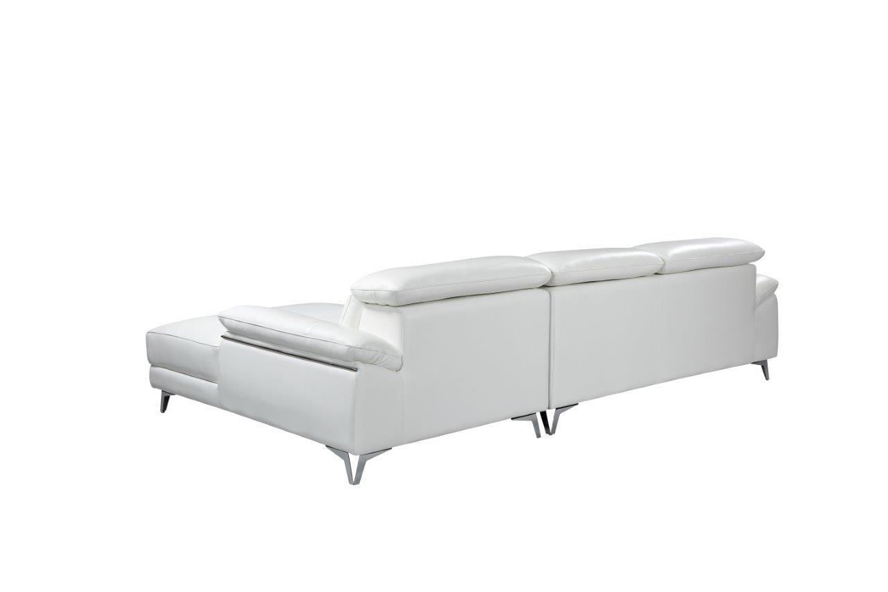 GUF 727 Sectional - White, Genuine Italian Leather