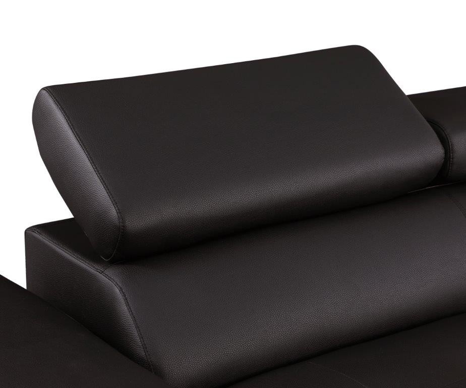 GUF 8136 Right Facing Sectional - Brown, Leather