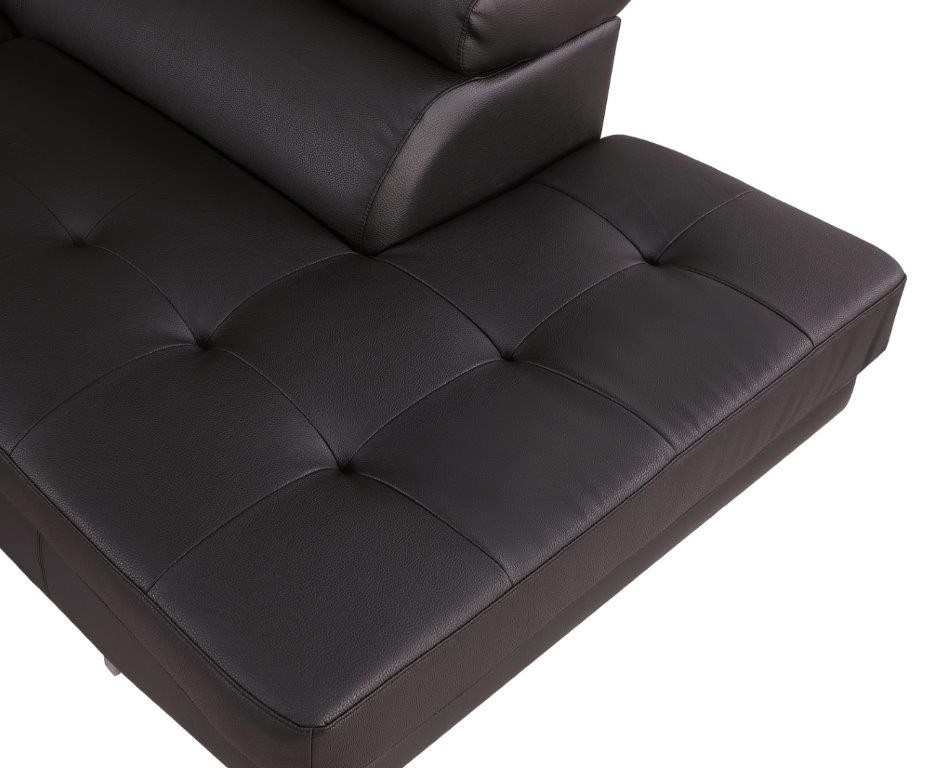GUF 8136 Right Facing Sectional - Brown, Leather