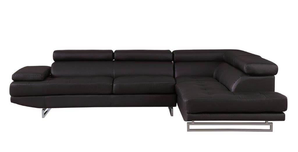 GUF 8136 Right Facing Sectional - Brown, Leather