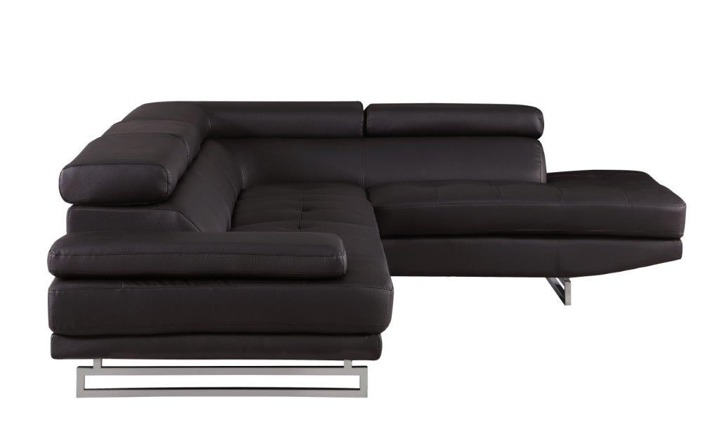 GUF 8136 Right Facing Sectional - Brown, Leather