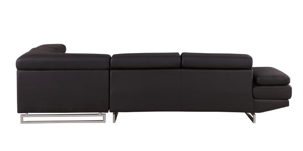 GUF 8136 Right Facing Sectional - Brown, Leather