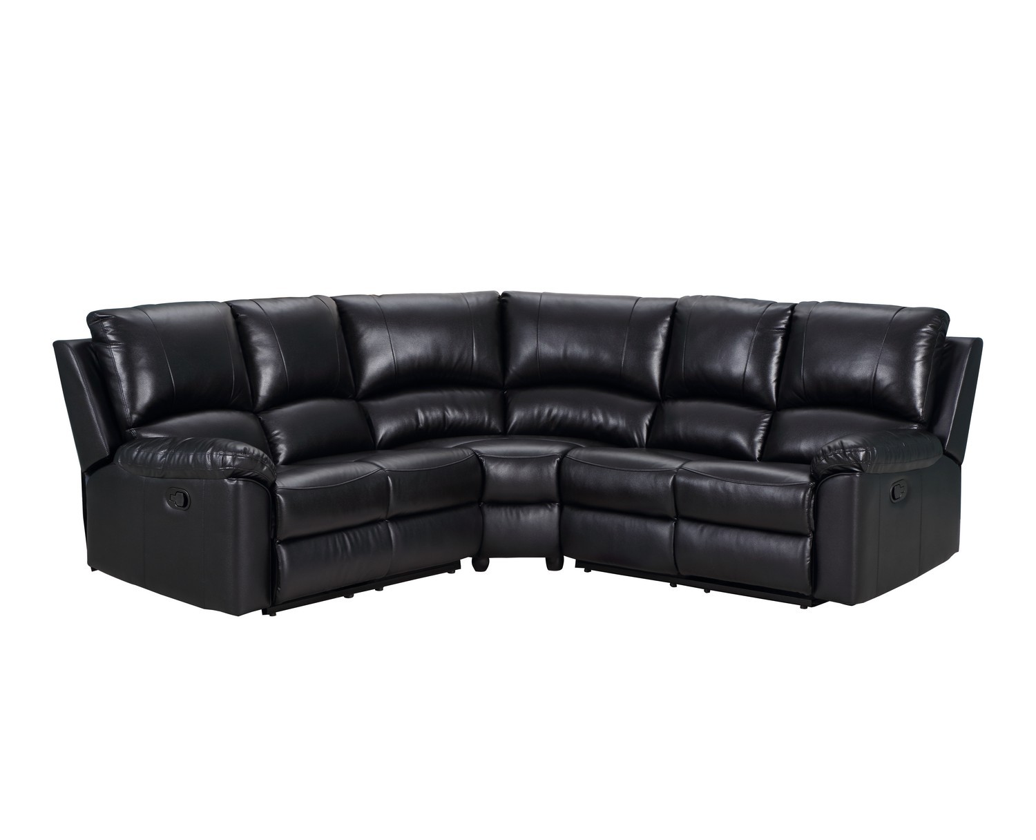 GUF 9241 Sectional - Black, Leather Air