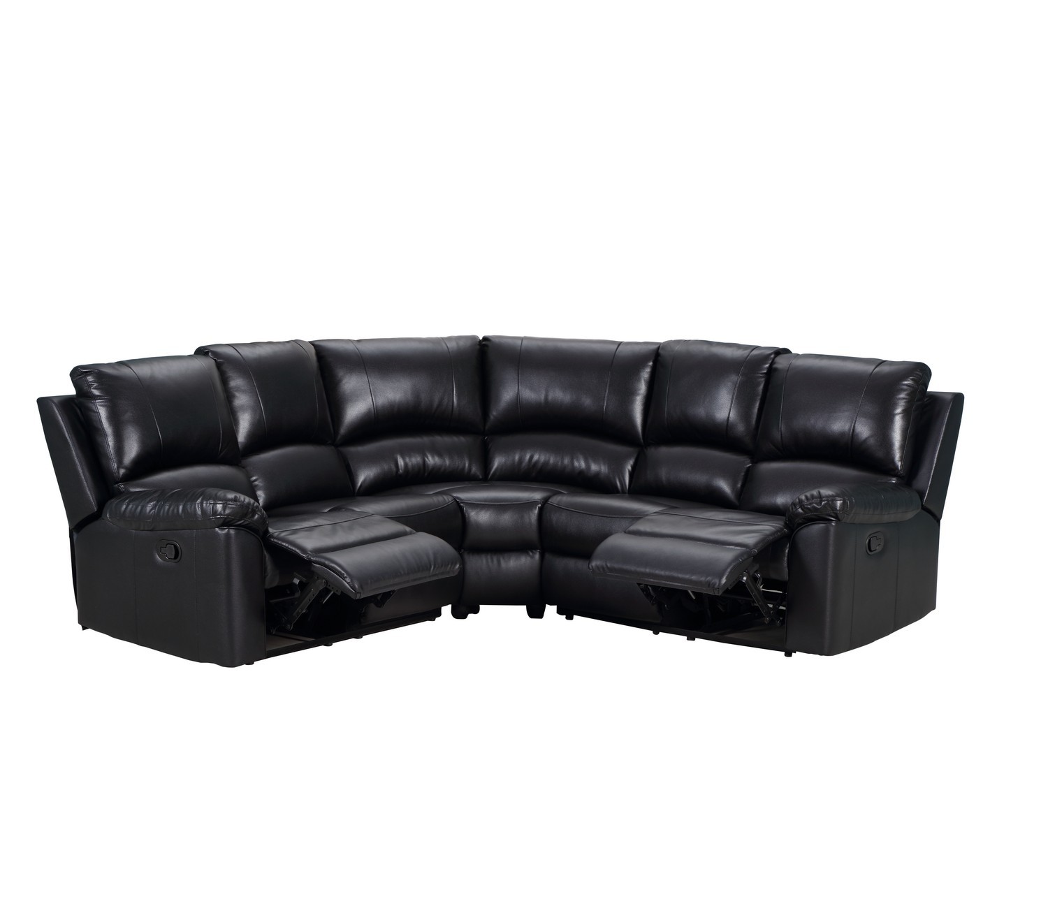 GUF 9241 Sectional - Black, Leather Air