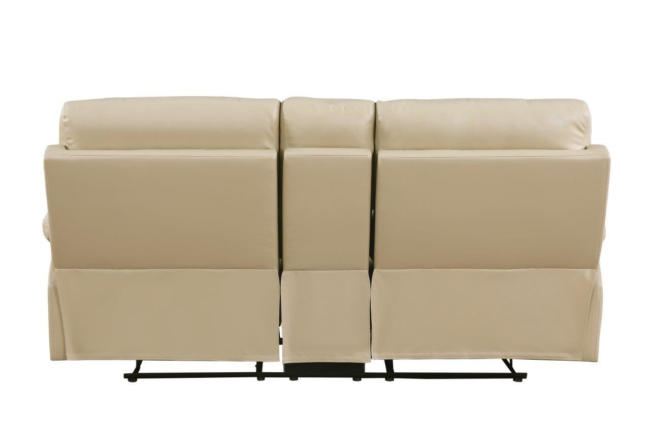 GUF 9345 Sofa Set with Console Loveseat - Beige, Leather Air/Match
