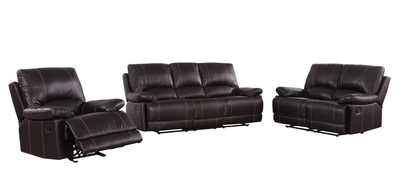 GUF 9345 Sofa Set - Brown, Leather Air/Match