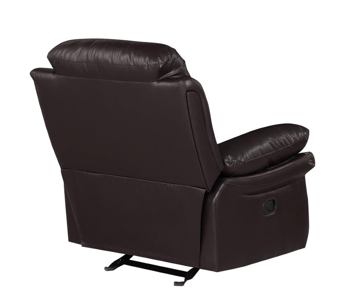 GUF 9392 Sofa Set with Console Loveseat - Brown, Leather Air/Match