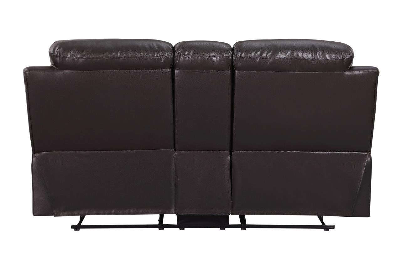 GUF 9392 Sofa Set with Console Loveseat - Brown, Leather Air/Match