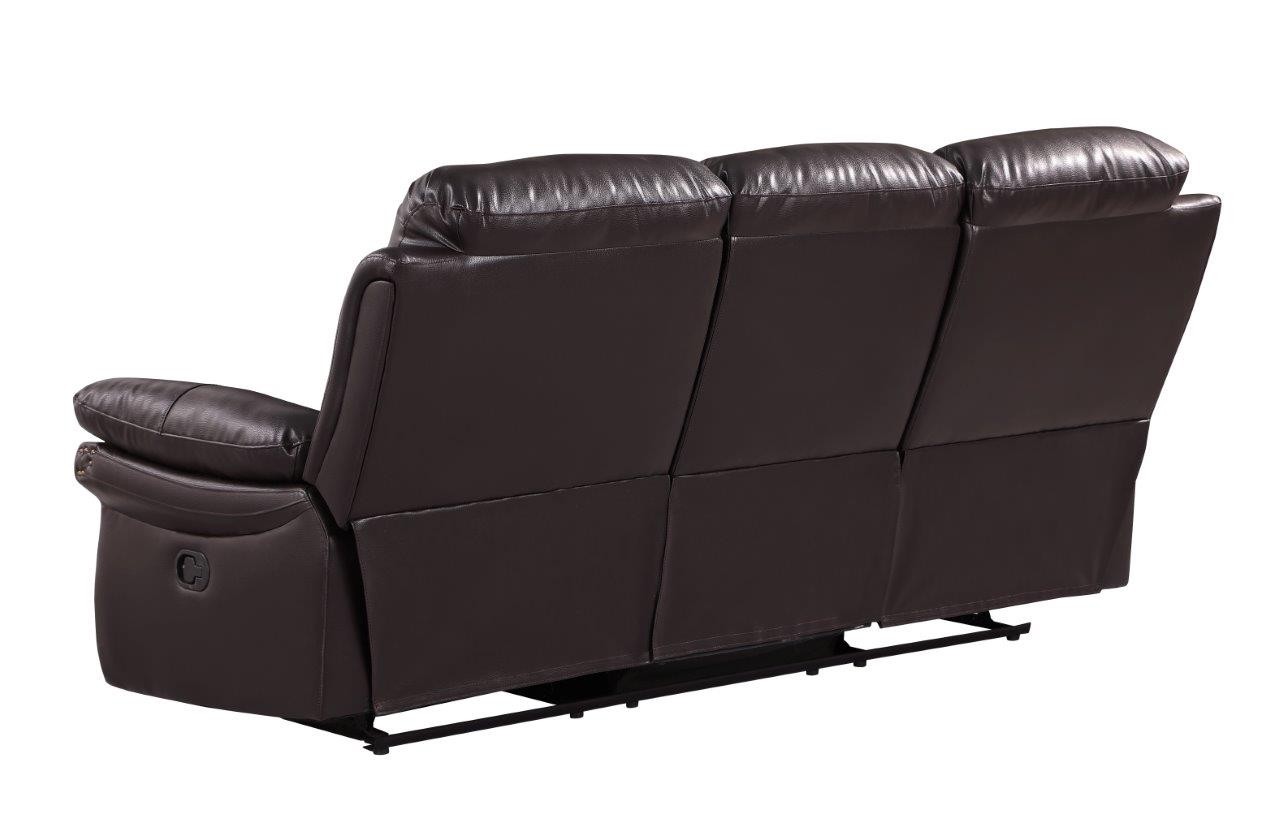 GUF 9392 Sofa Set with Console Loveseat - Brown, Leather Air/Match
