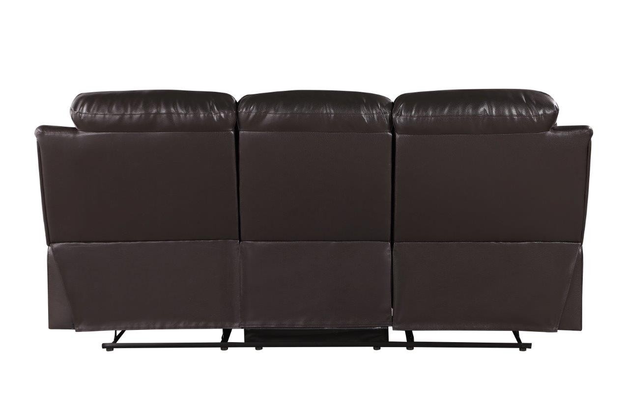 GUF 9392 Sofa Set with Console Loveseat - Brown, Leather Air/Match