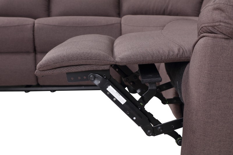 GUF 9241 Sectional with Power Recliners - Brown, Chanille