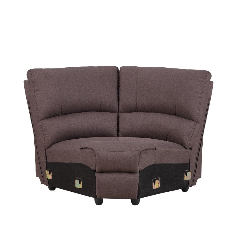 GUF 9241 Sectional with Power Recliners - Brown, Chanille