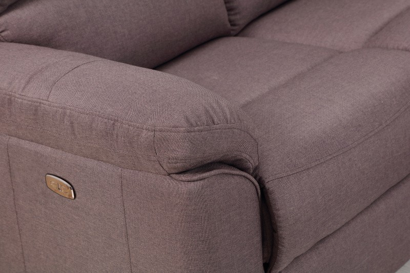 GUF 9241 Sectional with Power Recliners - Brown, Chanille