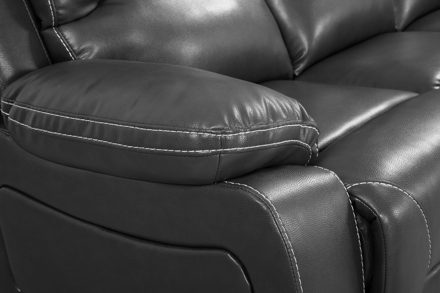 GUF - 9422 Sofa Set in Gray, Leather Air/Match