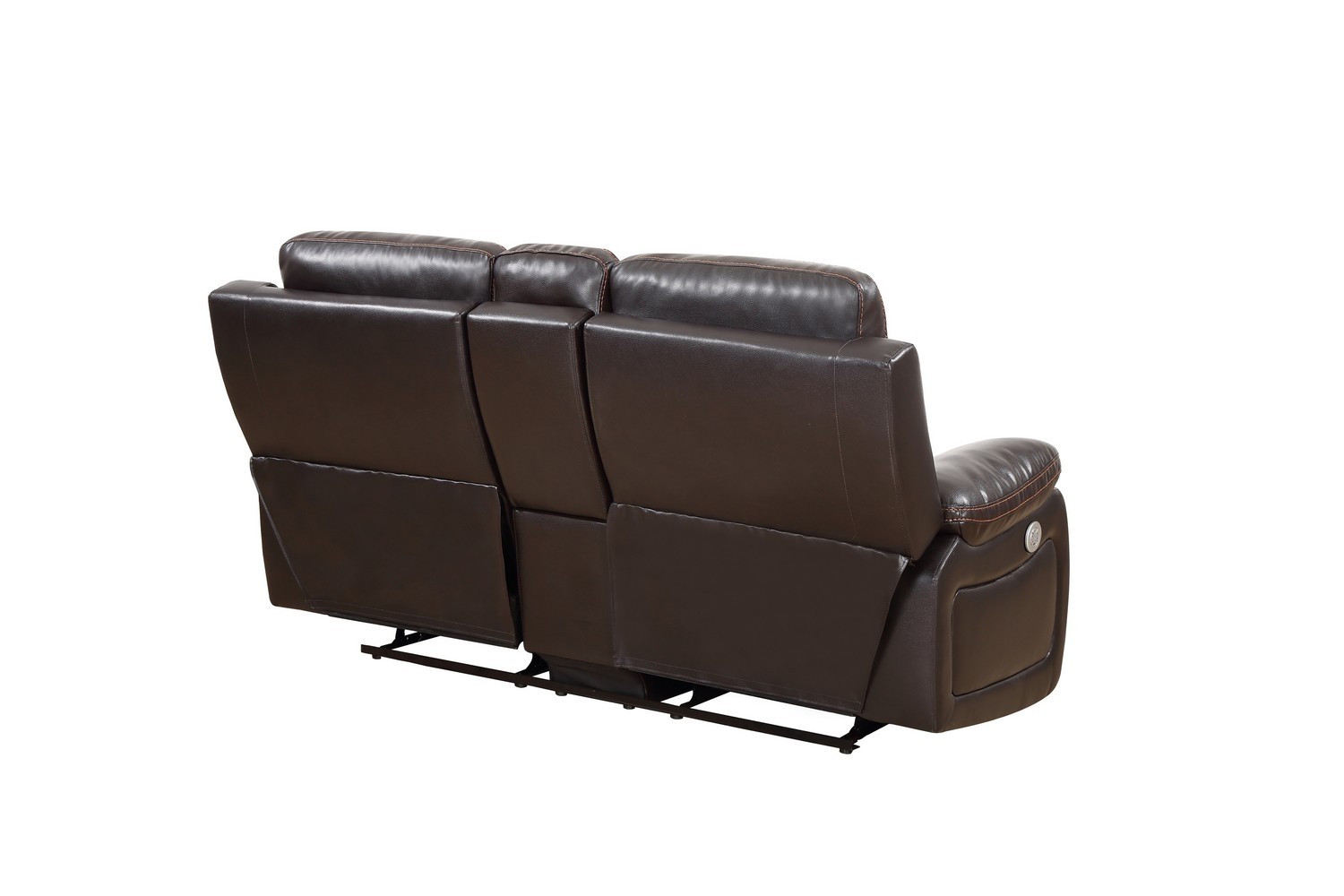 GUF - 9422 Power Reclining Console Loveseat in Brown, Leather Air