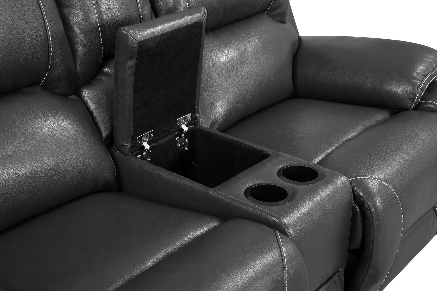 GUF - 9422 Sofa Set in Gray, Leather Air/Match