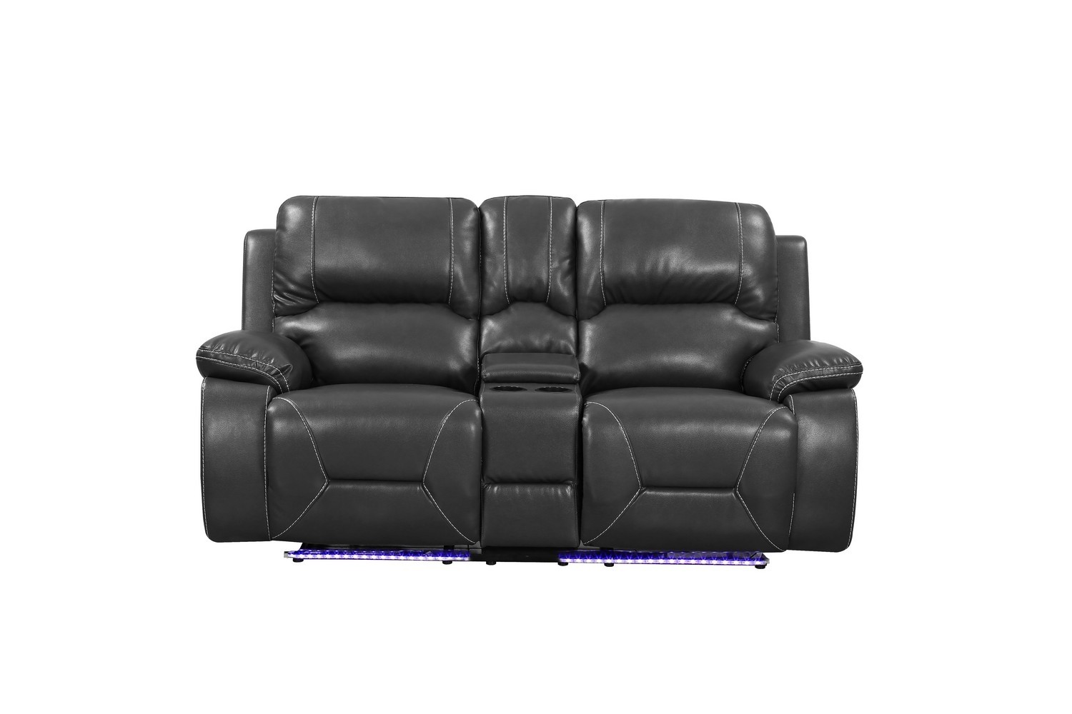 GUF - 9422 Sofa Set in Gray, Leather Air/Match