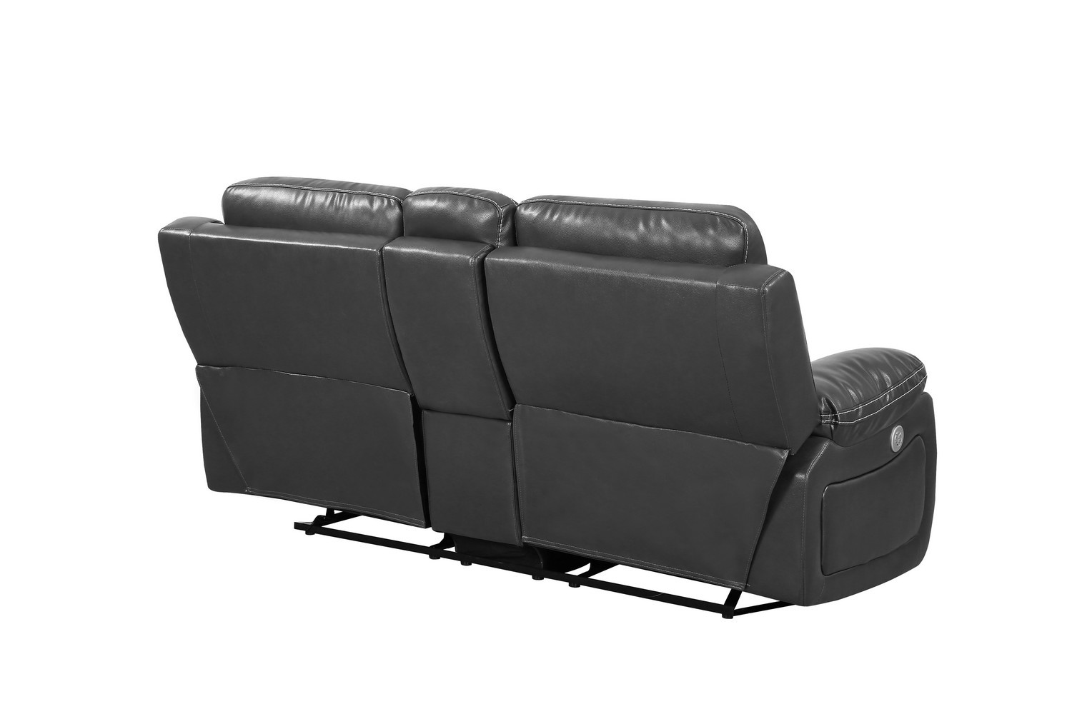 GUF - 9422 Console Loveseat in Gray, Leather Air/Match