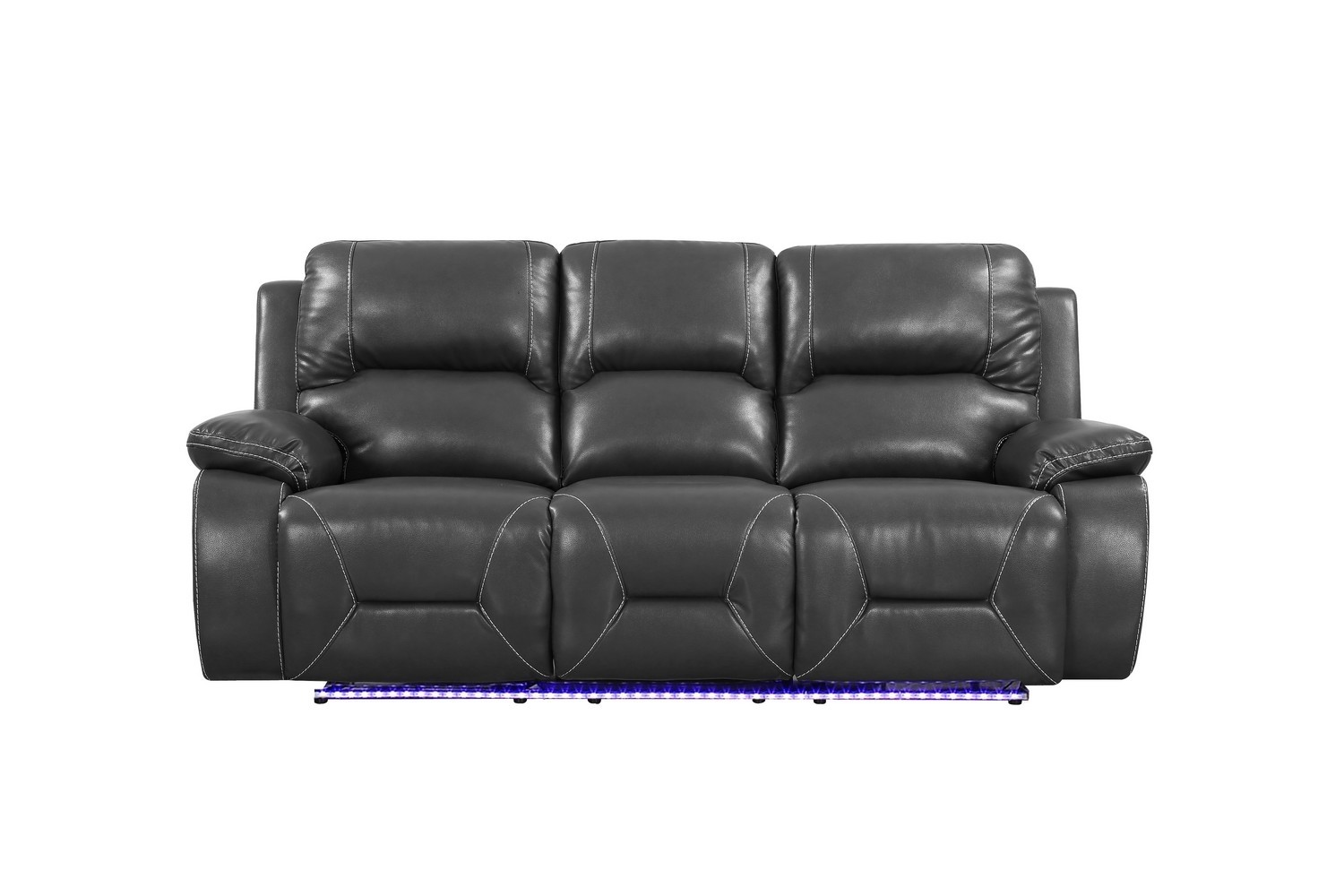 GUF - 9422 Sofa Set in Gray, Leather Air/Match