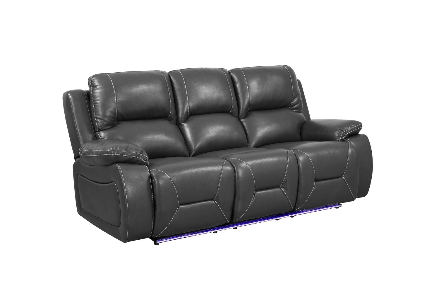 GUF - 9422 Sofa Set in Gray, Leather Air/Match