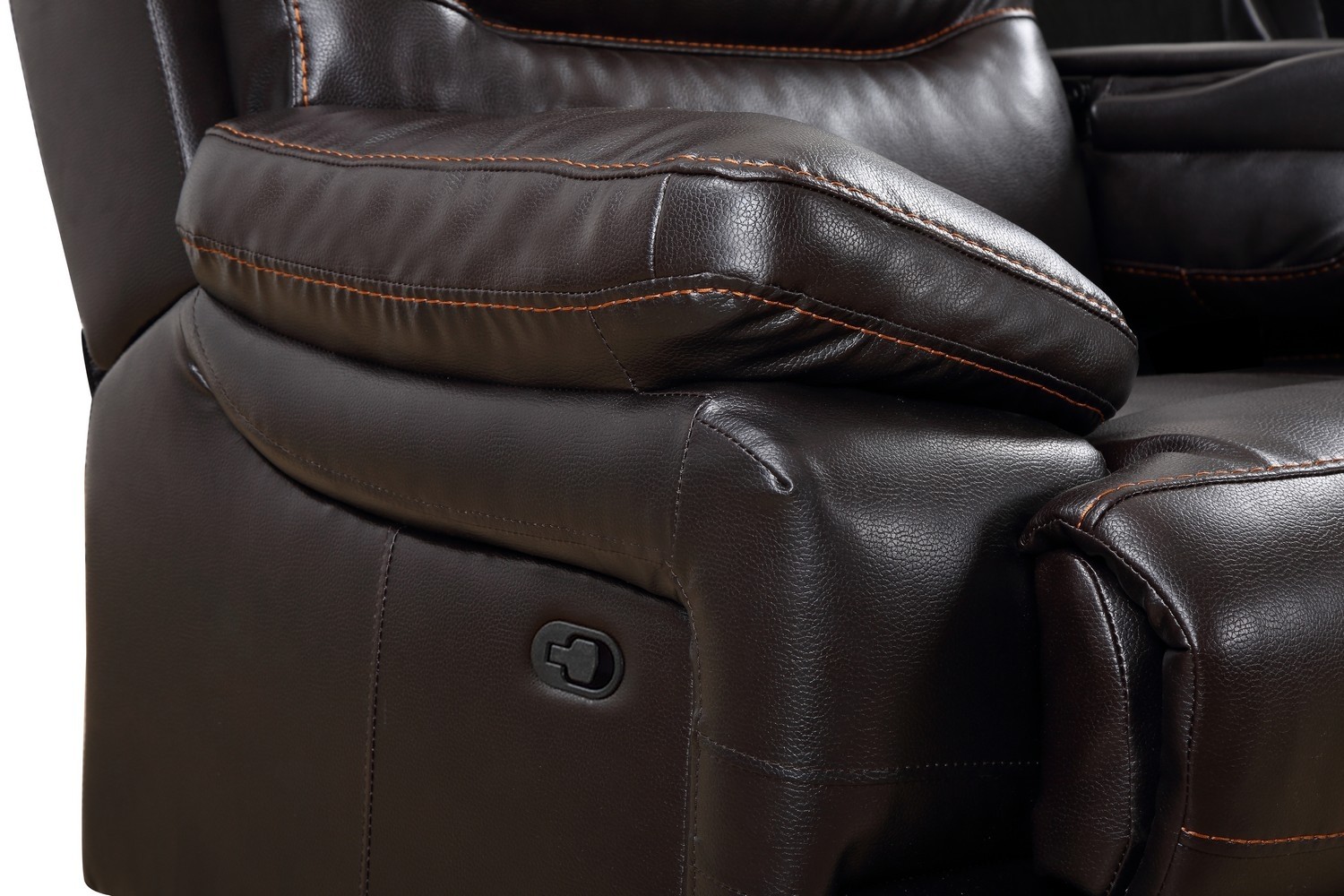 GUF 9442 Console Loveseat - Brown, Leather Air