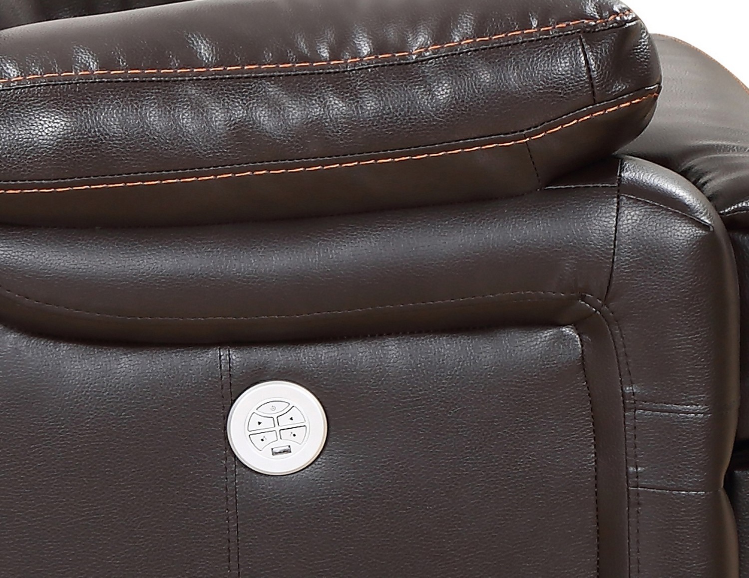 GUF 9442 Power Reclining Chair - Brown, Leather Air