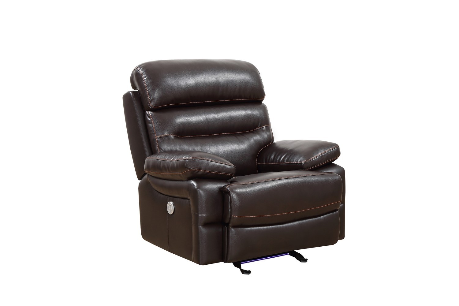 GUF 9442 Power Reclining Chair - Brown, Leather Air