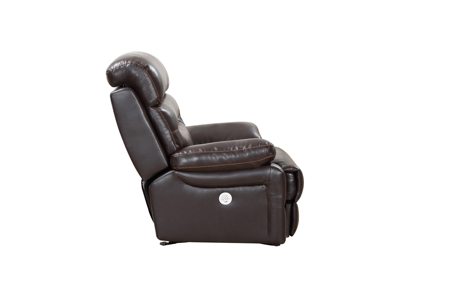 GUF 9442 Power Reclining Chair - Brown, Leather Air