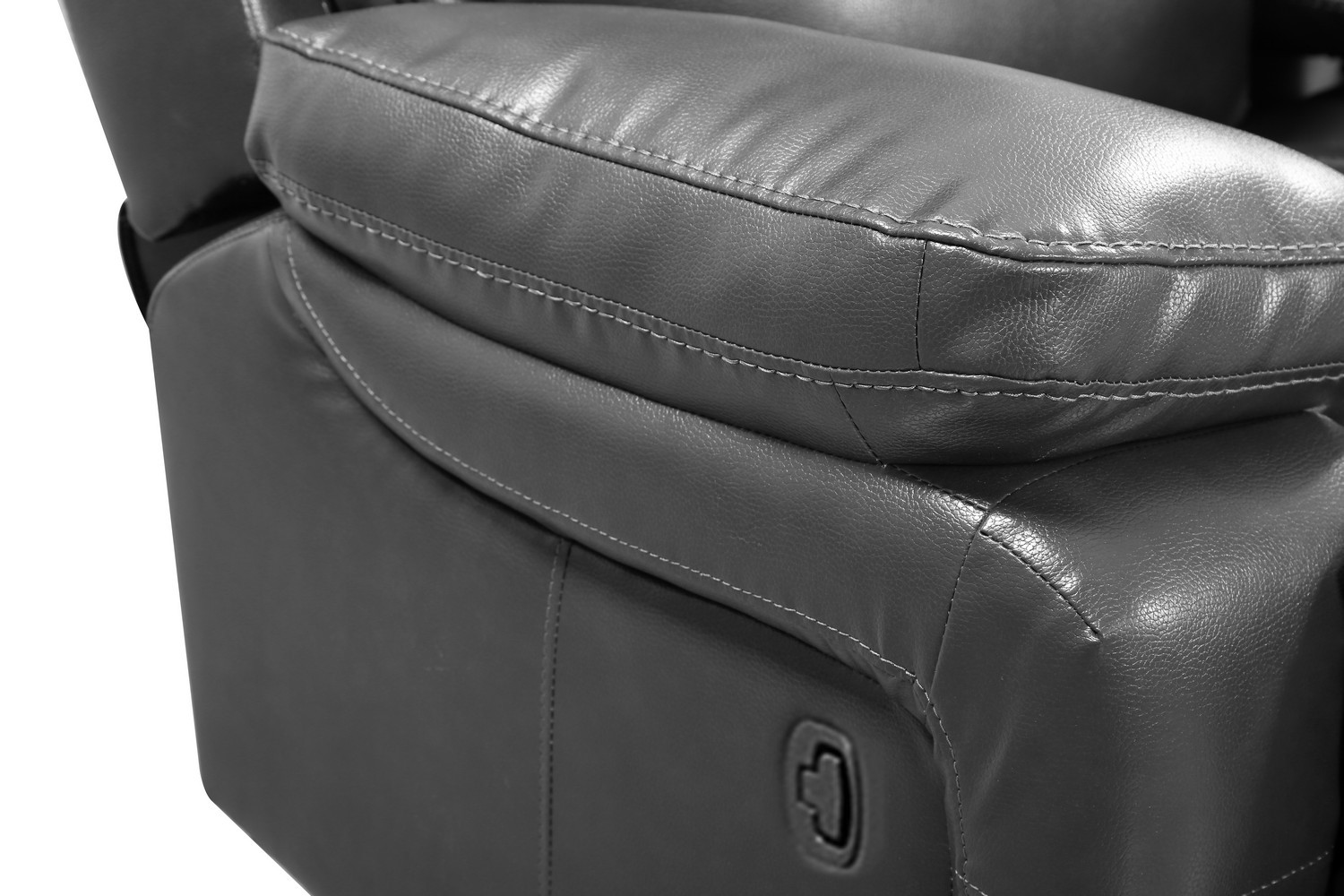 GUF 9442 Console Loveseat - Gray, Leather Air