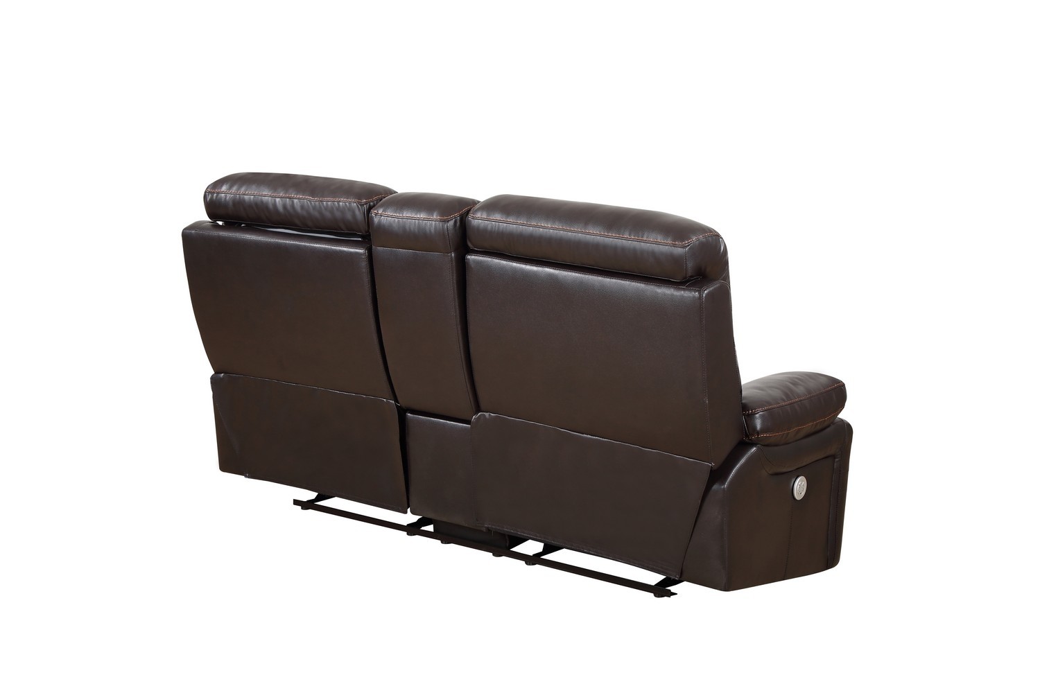 GUF 9442 Power Reclining Console Loveseat - Brown, Leather Air